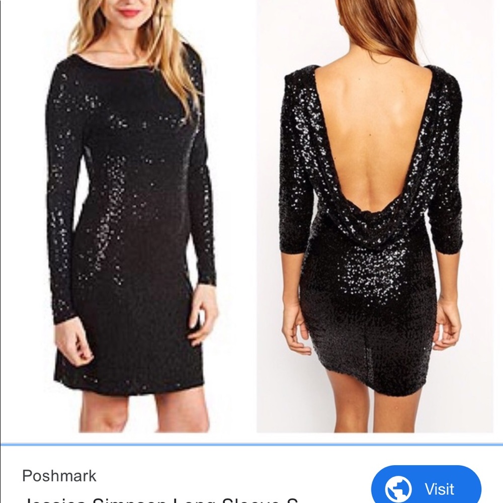 Sequin black dress